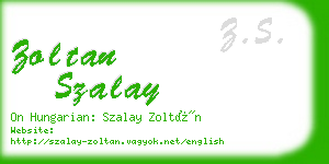 zoltan szalay business card